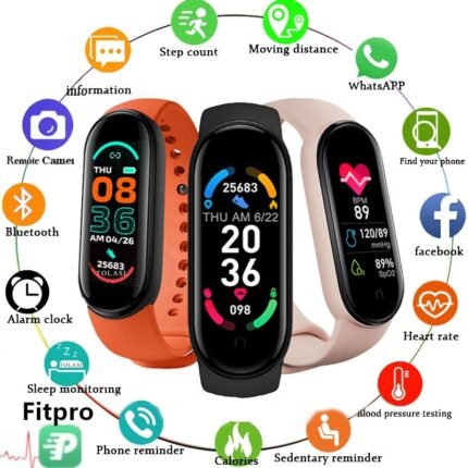 M6 Smart Watch Men Women Fitness Sports Smart Band Fitpro Version Bluetooth Music Heart Rate Take Pictures Smartwatch For Xiaomi
