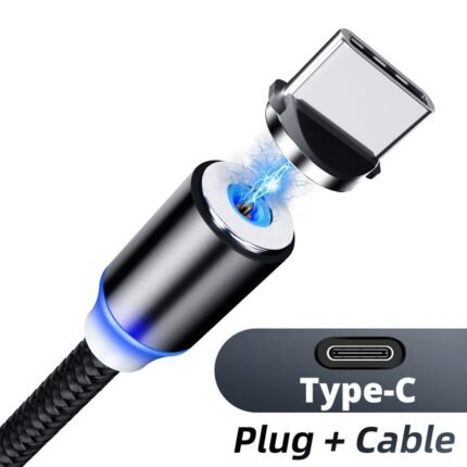 USB Tip C Manyetik Kablo Mikro USB Manyetik Şarj Kablosu 1 m 2.4A Mıknatıs Fiş Hızlı Şarj Cihazı Cep Telefonu 3'ü 1 Arada Şarj Kablosu